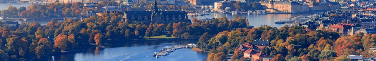 Djurgården in Stockholm aus der Vogelperspektive