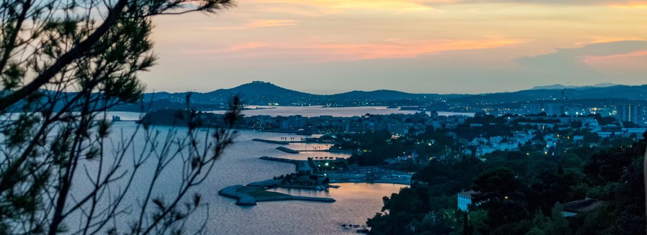 Küste, Meer, Sonnenuntergang Toulon