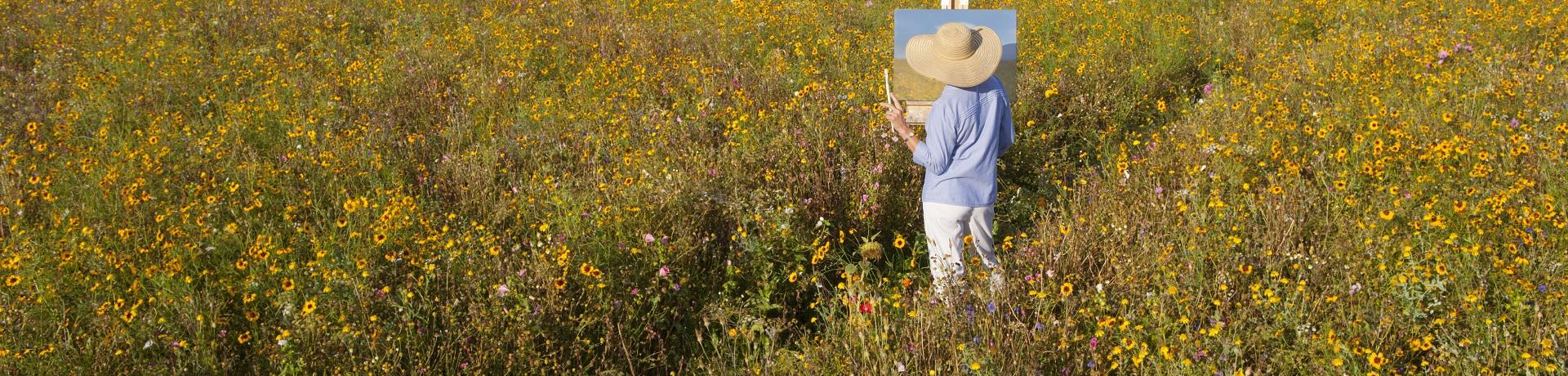 Blumenwiese, Feld, Malerei