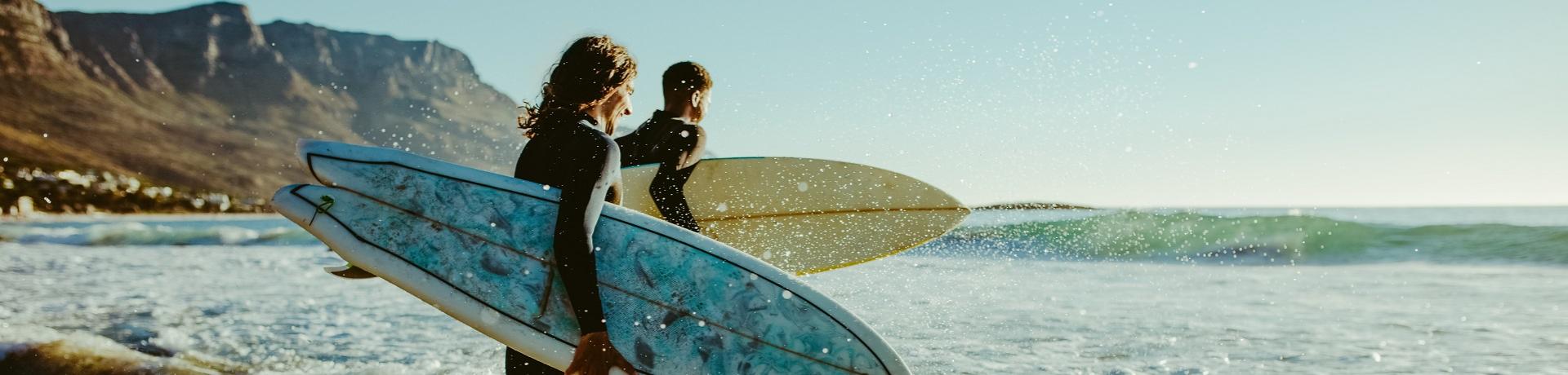 Surfer, Strand, Wellen