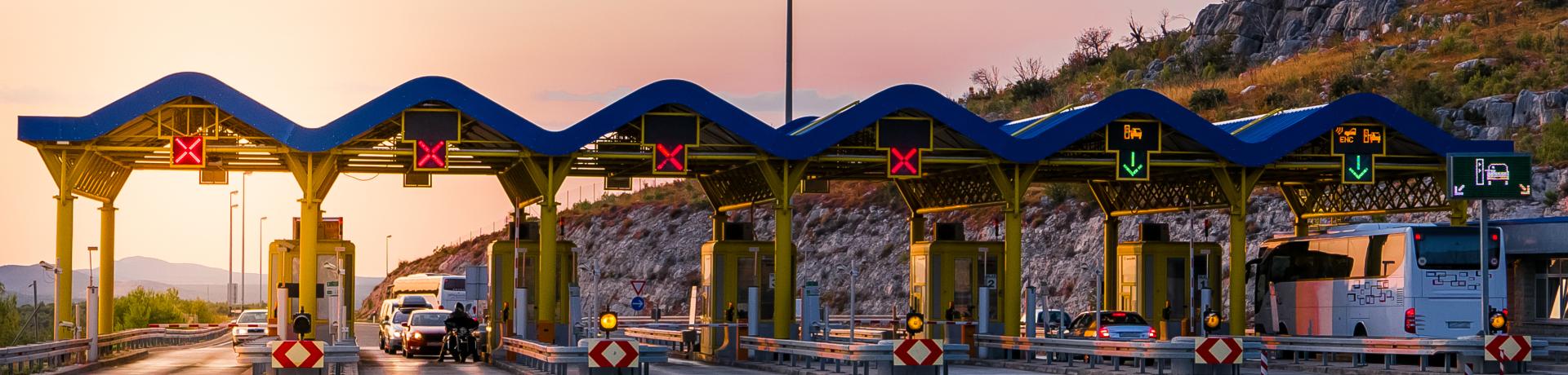 Mautstation, Autos, Bus