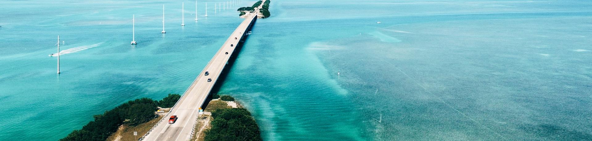 Key West Meer, Brücke, Straße Key West