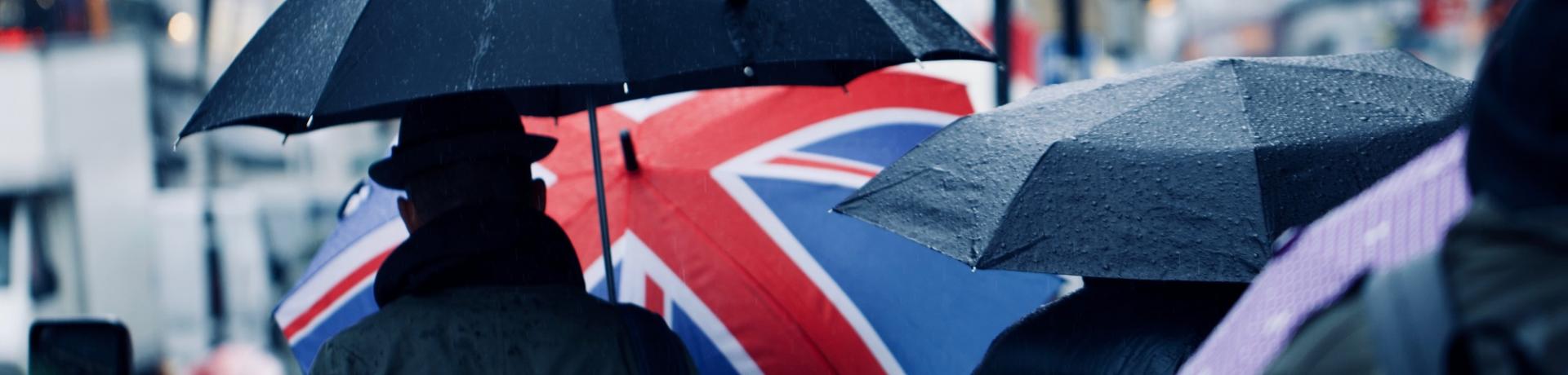 Regen, Großbritannien, Schirm