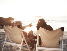 Senioren, Urlaub, Strand