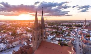 Stadt, Luftaufnahme Stendal