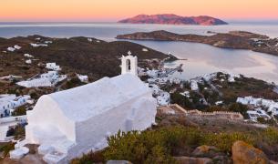 Kirche, Sonnenuntergang, Meer Ios & Sikinos