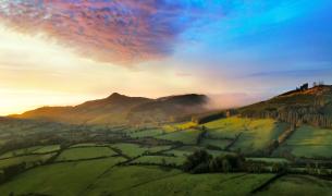 Irland Berge, Wiese, Wald Irland