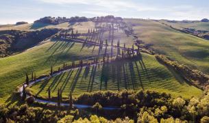 Berg, Weg, Landschaft Toskana