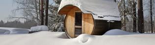 Sauna, Schnee Estland