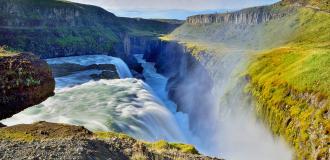 Wasserfall, Berg, Fluss Island