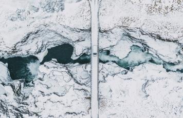 Camper, Wohnmobil, Winter, Schnee, Island