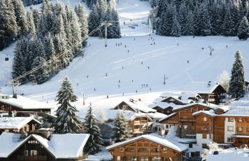 Ski Resort in den Französische Alpen