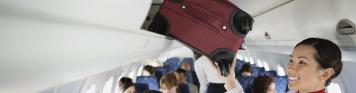 Flugzeug,Handgepäck,Flugbegleiter