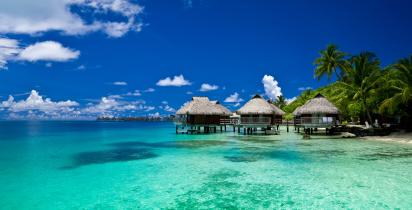 Stelzenhäuser auf Wasser