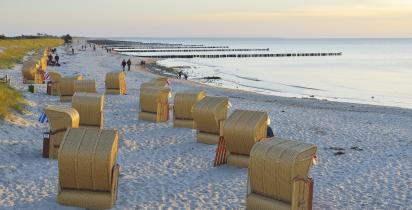 Strand, Meer, Strandkörbe Fischland-Darß-Zingst