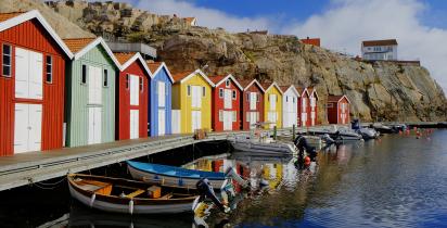 Bootshäuser in Smögen Schweden