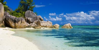 Strand, Felsen Insel La Digue