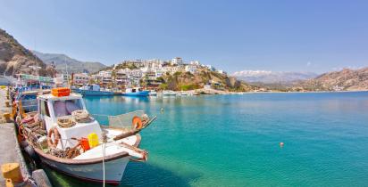 Boot, Küste, Hafen Agia Galini