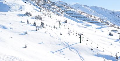 Montafon Skipiste, Skilift, Berge, Schnee Montafon