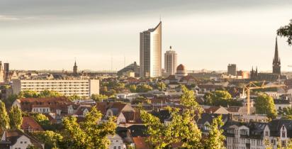 Leipzig, MDR, Panorama, Bäume Leipzig