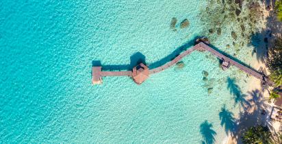 Strand, Steg, Brücke, Meer Thailand
