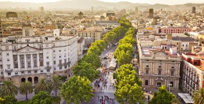 La Rambla in Barcelona La Rambla in Barcelona