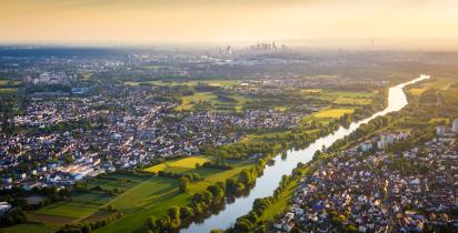 Frankfurt am Main Skyline, Fluss, Haus Frankfurt am Main