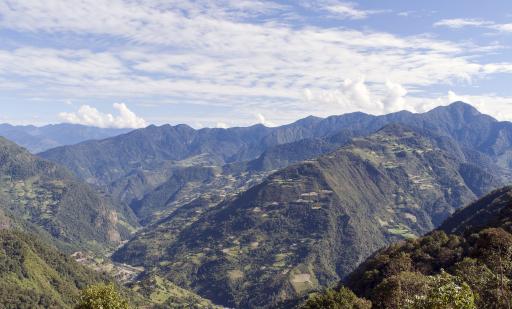 Bhutan Berge, Landschaft Bhutan