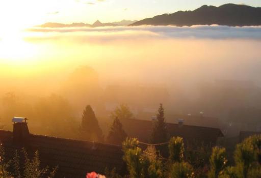Sonnenaufgang, Berge, Nebel Allgäu