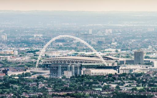 Luftaufnahme eines Stadions