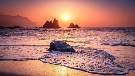 Sonnenuntergang am Strand