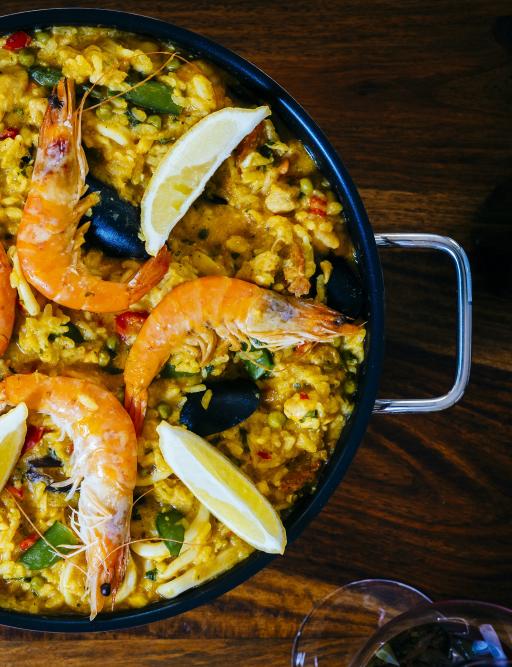 Spanien: Essen Paella Reis