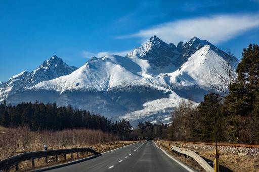 Slowakei Straße, Berge, Landschaft Slowakei