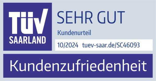 Siegel TÜV Kundenzufriedenheit 10/2024