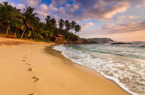 Tangalle Strand, Palmen, Meer Tangalle