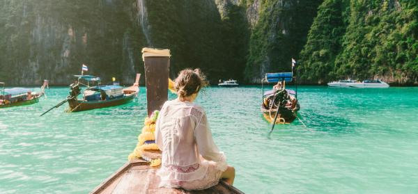 Mensch, Boot, Meer Krabi