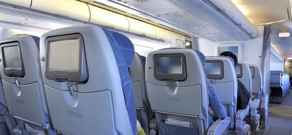 Flugzeug, Kabine, Bildschirm, Sitz