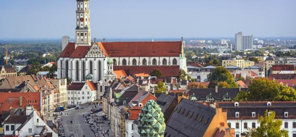 Stadt, Straße, Kirche Augsburg