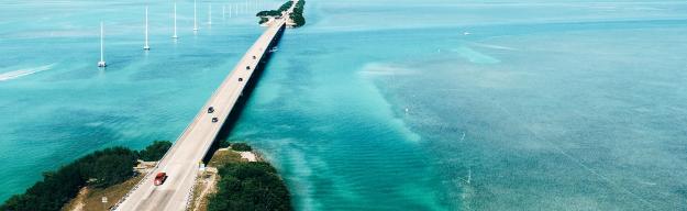 Meer, Brücke, Straße Key West