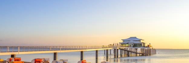 Strand, Strandkörbe, Seebrücke Timmendorfer Strand