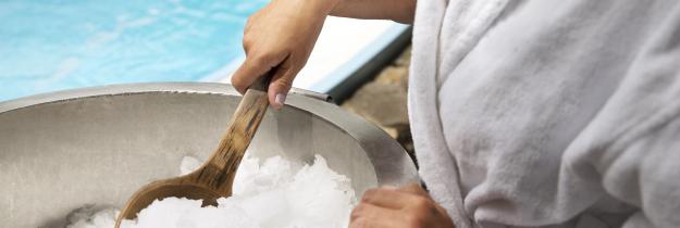 Eis, Sauna, Aufguss