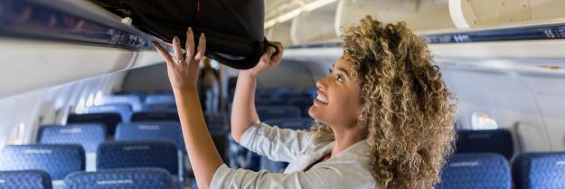 Handgepäck, Frau, Flugzeug