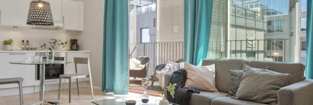 Wohnraum des Bjørvika Apartments Wohnraum des Bjørvika Apartments