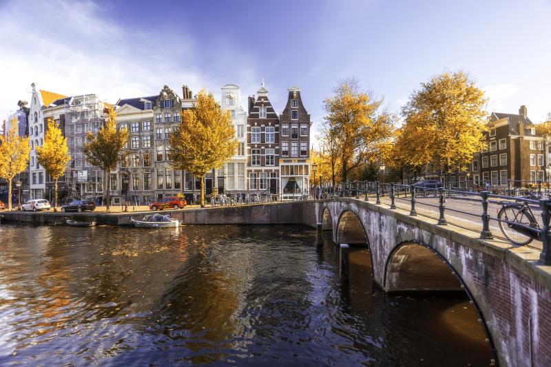 Das Jordaan-Viertel in Amsterdam im Herbst