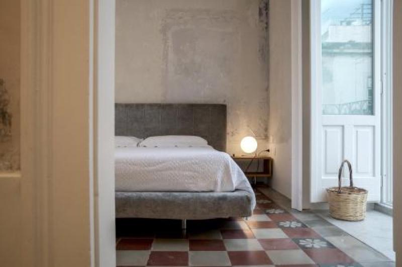 Schlafzimmer einer Ferienwohnung