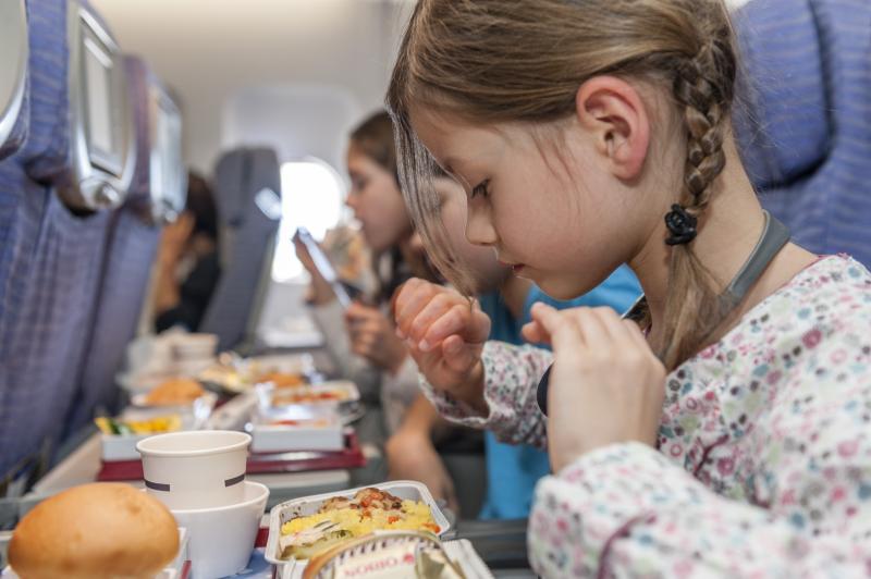 Essen im Flugzeug