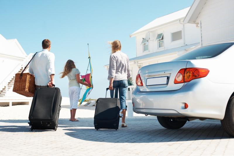 Urlauber am Ferienort