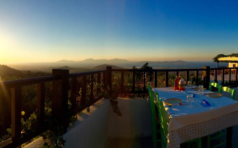 Ausblick vom Restaurant in Zia