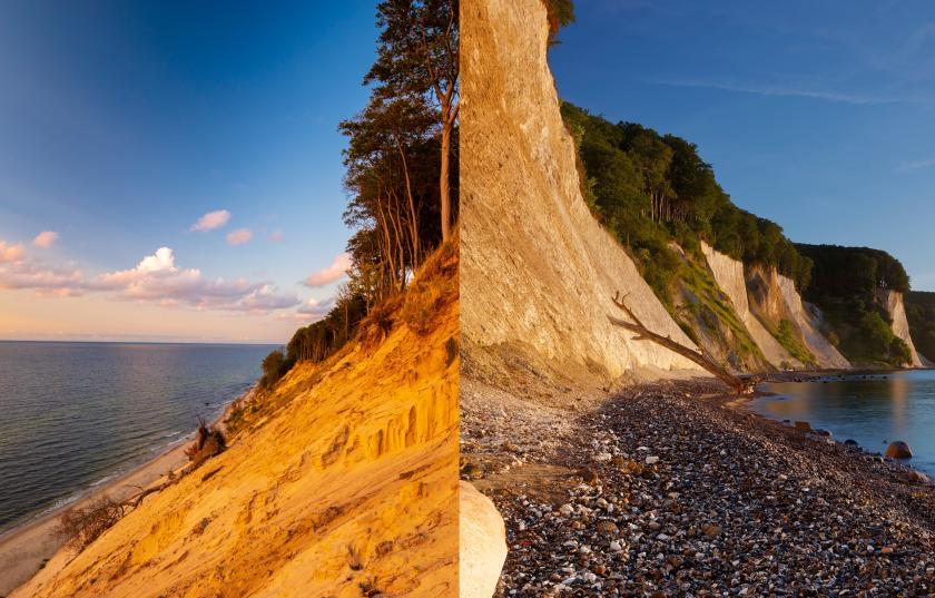 Vergleichsbild Ostsee Polen-Deutschland