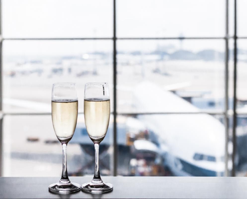 Alkohol, Sekt, Flughafen